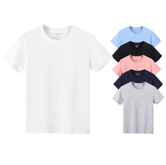 

Custom Logo printed design men's summer white cotton tshirts