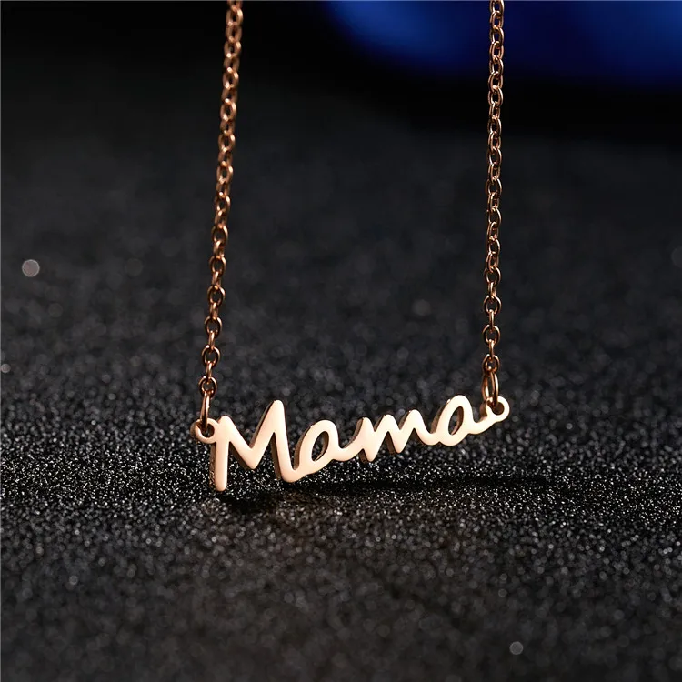 

Mother's Day Gifts Mom Necklace Pendant Mommy Mama Necklace Stainless Steel, Picture