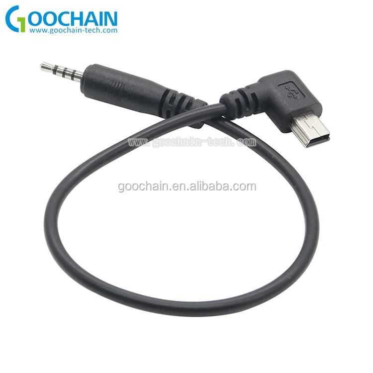 Right Angled Mini USB to 3.5mm Audio Jack Microphone Adapter Cable - 12 ...