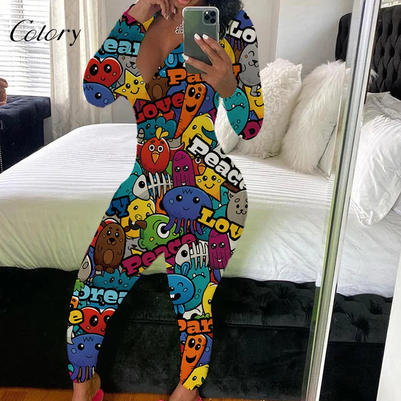 

Colory Plus Size Short Romper Onesie Custom Sexy Onsie Pajamas, Picture shows