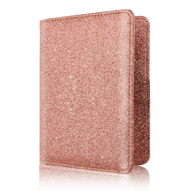 

Customized Passport Holder Shinny Surface Multi Colors Foiled Debossed Passport Case PU Cover