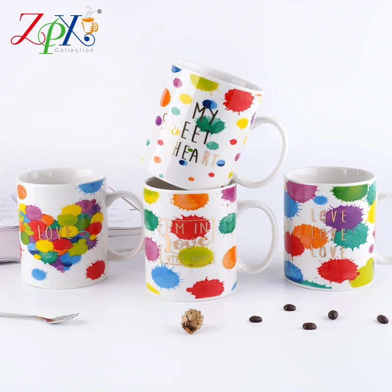 

11oz Custom LOGO New Bone China Mug Color Printing Ceramic Cup Shape Custom Cup for Coffee Mug