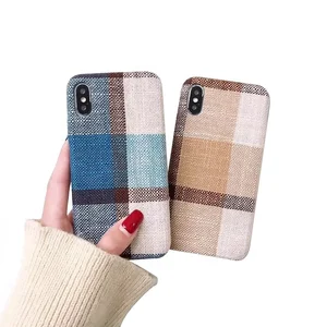 Ultra-thin Canvas Cloth Texture Soft Silicone TPU Phone Case For iPhone XS Max