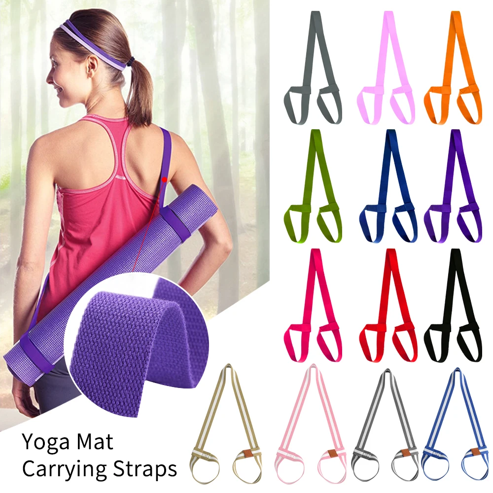 

LOOZYKIT High Quality Mat Strap Adjustable Sports Sling Shoulder Carry Exercise Stretch Fitness Elastic Yoga Belt
