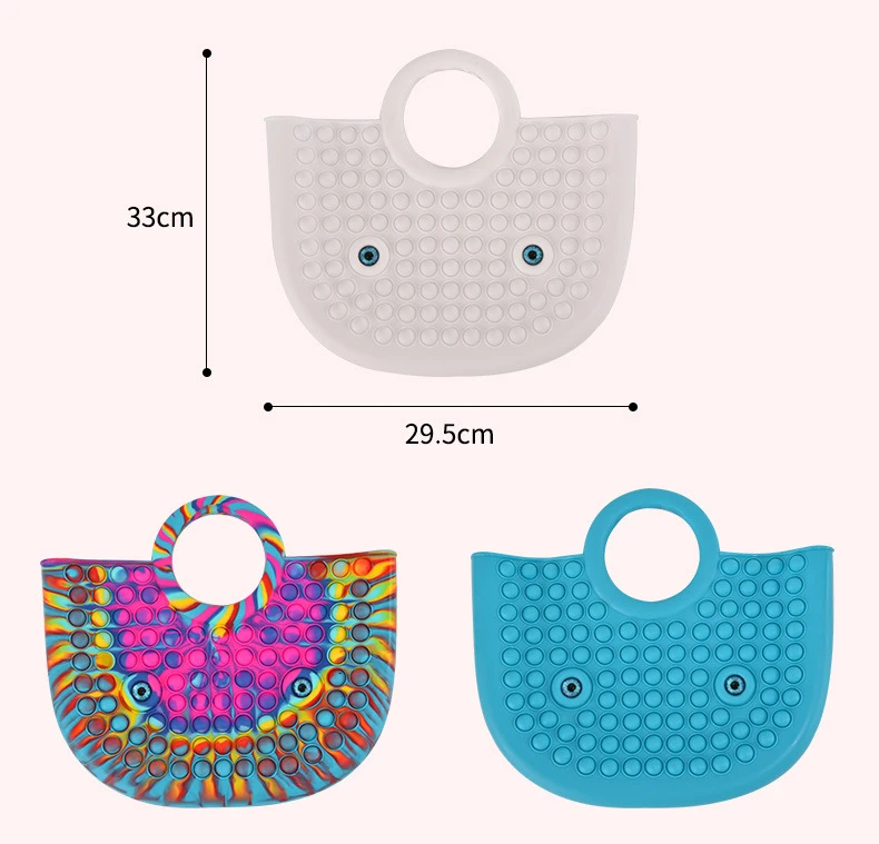 

Silicone Bubble Handbag Popping Bubbles Rainbow Bag Push It Popping Its Bags Sensory Fidget Bag