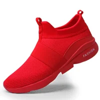 

Men and women big size leisure shoes breathable comfortable mesh uppers Slip On unisex sneakers running shoes