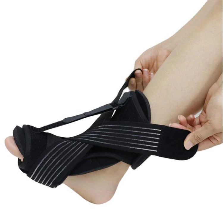 

Best Sellers Free Size Polio Foot Orthosis Sports Sleeve Compression with Gel Ankle Support, Black,blue