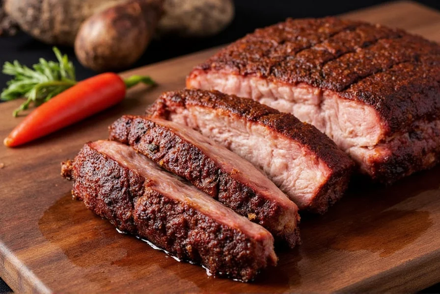 Ribs with BBQ rub seasoning applied