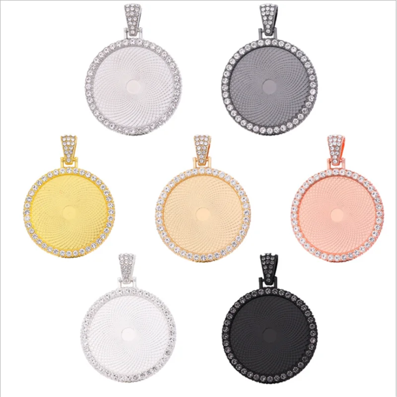 

Fashion Diamond Pendant Base Cabochon Set Alloy Tray For Necklaces Key Chains DIY For Jewelry Making Findings Pendant Accessory, Picture shows