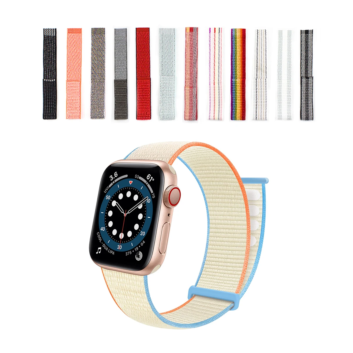 

2021 hot sale Nylon soft loop colorful Watch Replaceable band