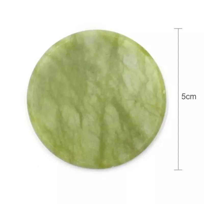 

Round Jade Stone False Eyelash Extension Glue Pad Holder Adhesive Pallet Eyelashes Extensions Glue Accessories Tool, Green