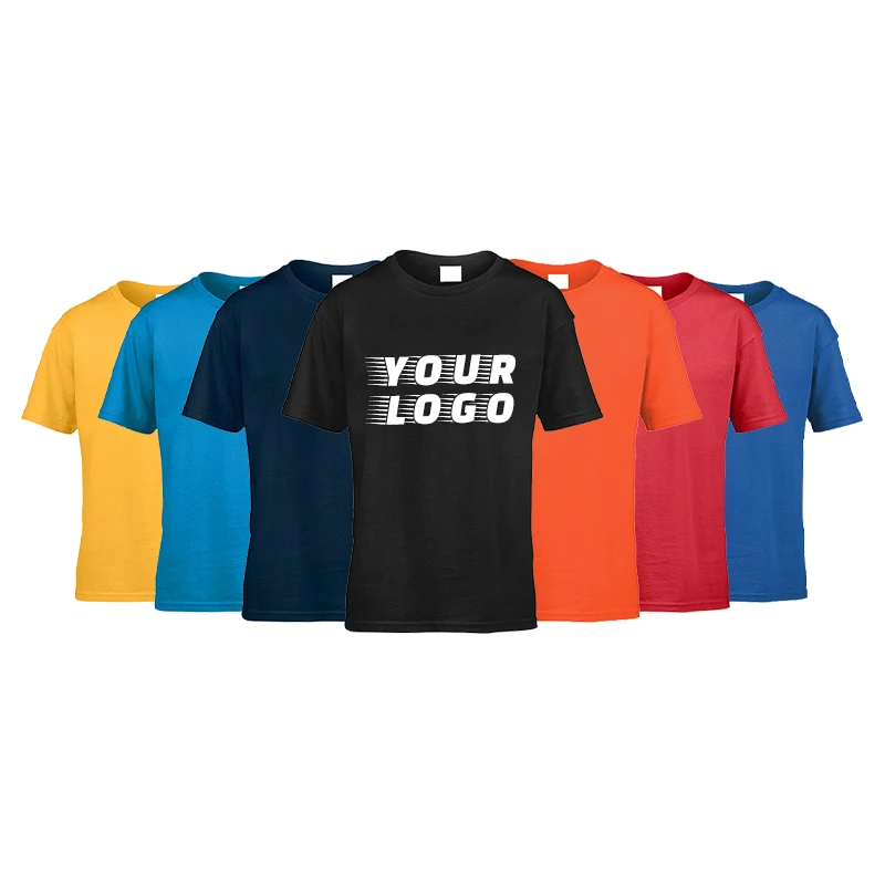 OEM ODE Custom logo 100% Cotton Kid Pure White Short Sleeve logo Blank Plain Unisex Children Kids t Shirts for Boys Girls
