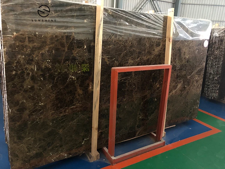 Good Price Big Size Polished Dark Emperador Coffee Marble Slab Price
