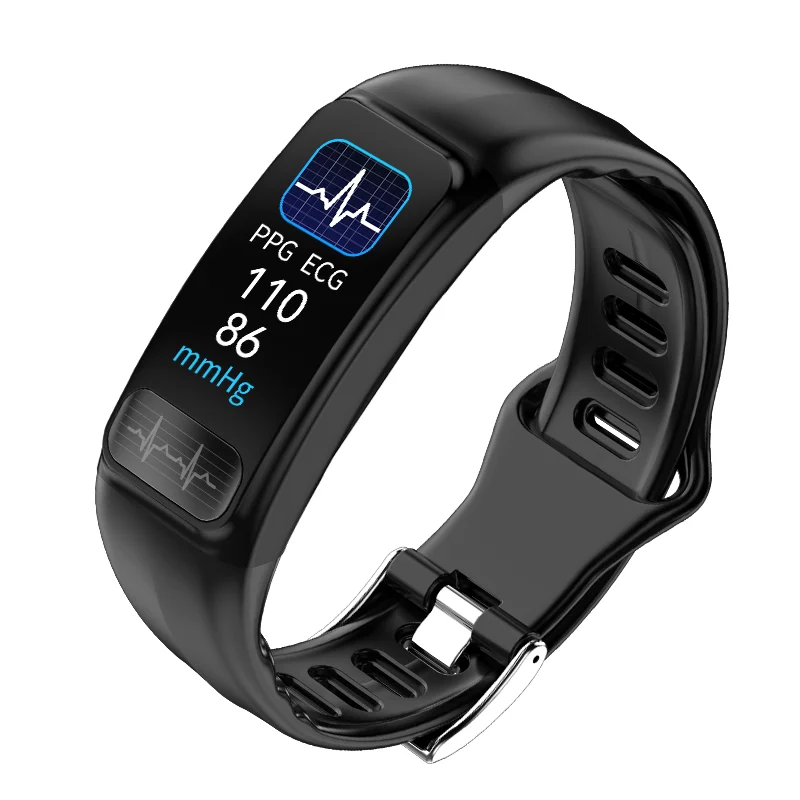 

2021hot sale IP68 PPG+ECG+SPO2 blood pressure heart rate monitor multiple sports mode smart fitness bracelet band