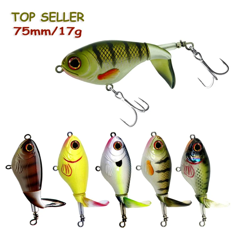 

TOPLURE Whopper Plopper 75mm 17g Minnow Hard Lure 3D Eyes Artificial Fishing Bait Fresh Water and Sea Water with Treble Hook