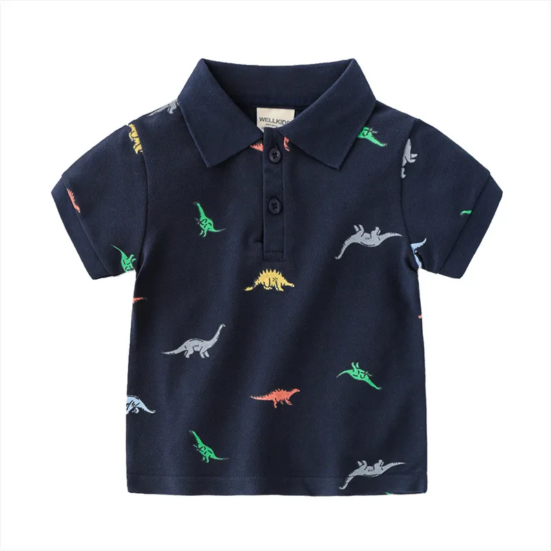 

New Style Children's T Shirt Boys Cartoon Short-sleeved Polo Shirt Summer