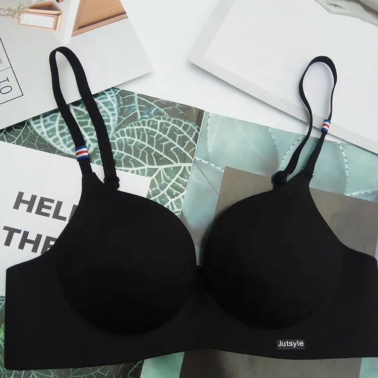 

Female Ice Silk Lingerie Seamless Smooth Gathers Comfortable and Breathable Bra Small Chest Underwear