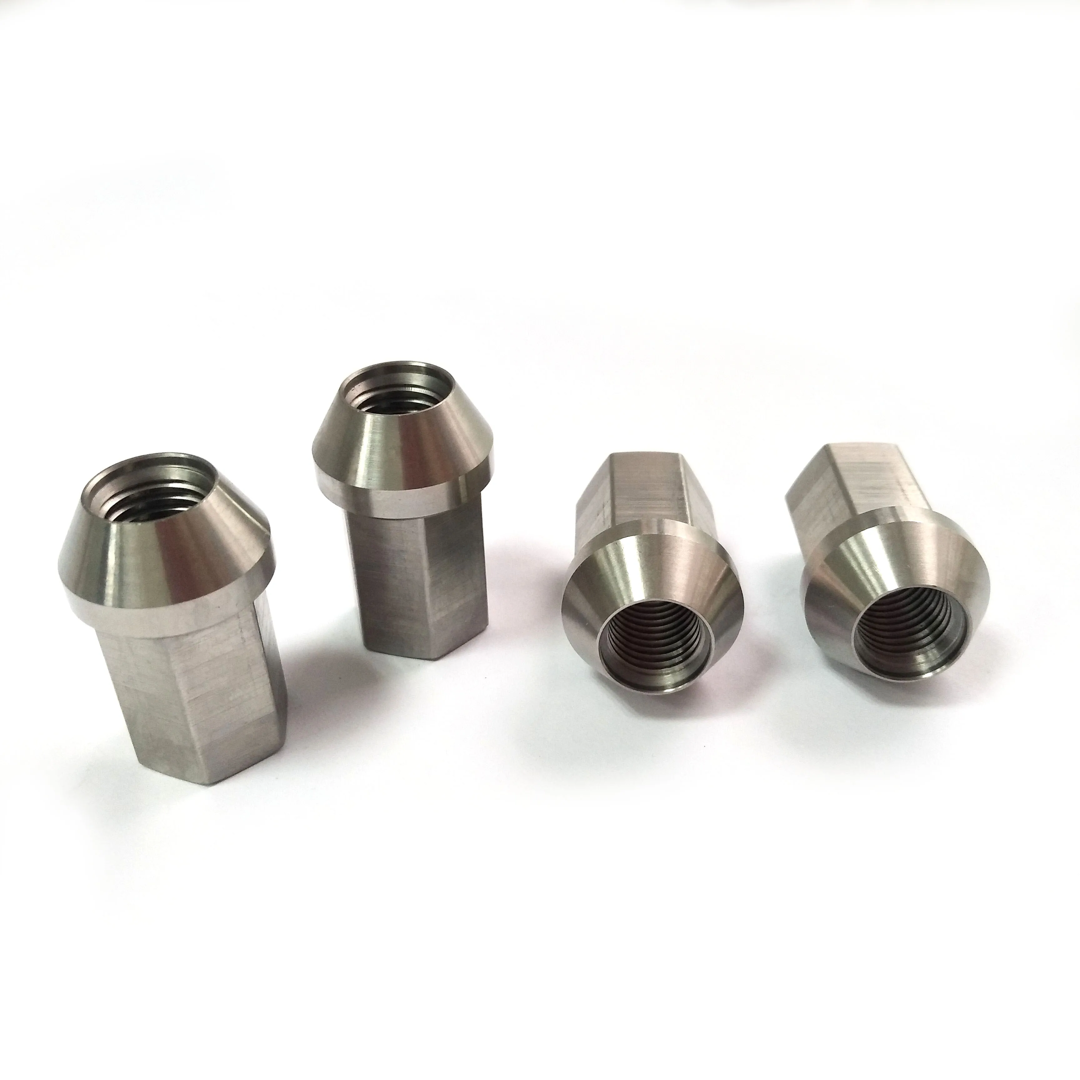 

GR5 M12*35mm*1.25pitch Titanium alloy universal car hub full hexagon flange closed modified nut titanium screw, Titanium normal color