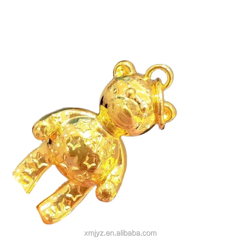 

Certified In Stock Wholesale 999 Pure Gold Necklace Violent Bear Yellow Gold Pendant 5D Cyanide-Free Hard Gold Pendant Necklace