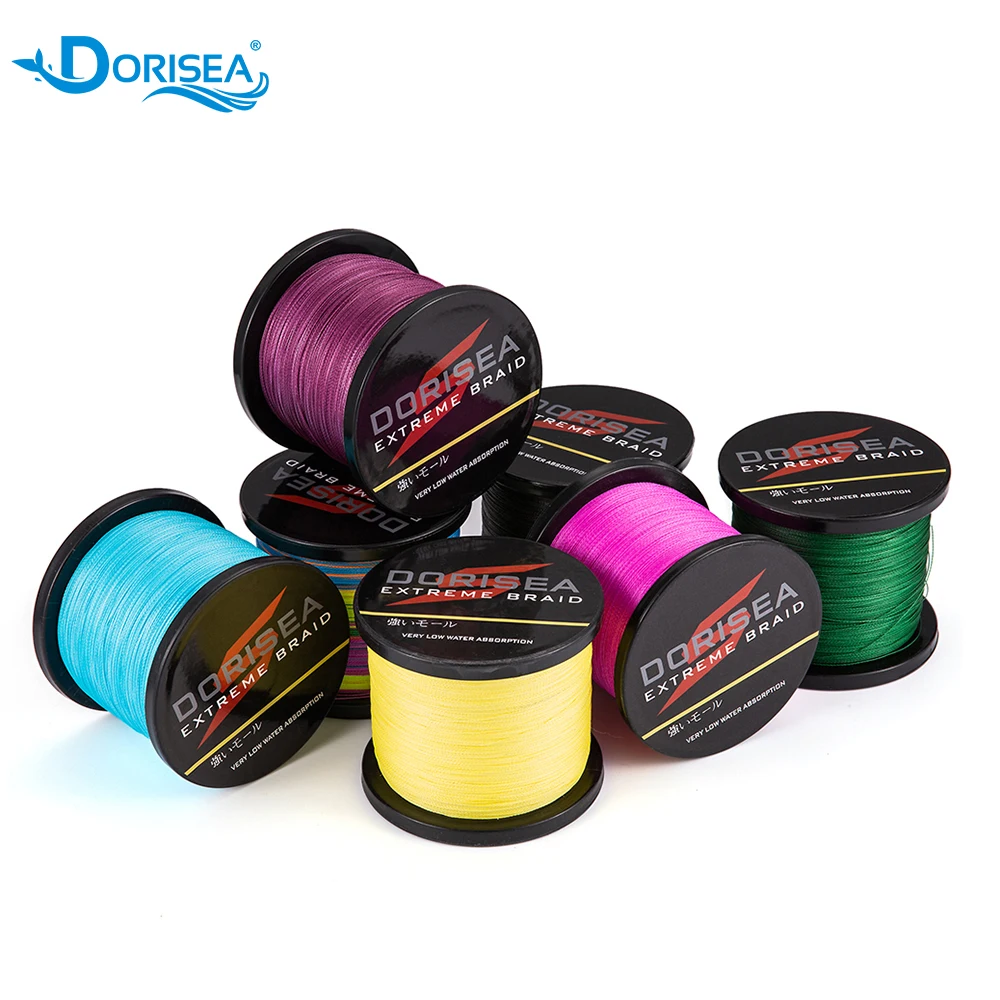 

DORISEA 4 Strands 100M-2000M 6-100LBS 100% PE Braided Multifilament Fishing Line, Black,blue,green,yellow,white,red,grey, multicolor and so on