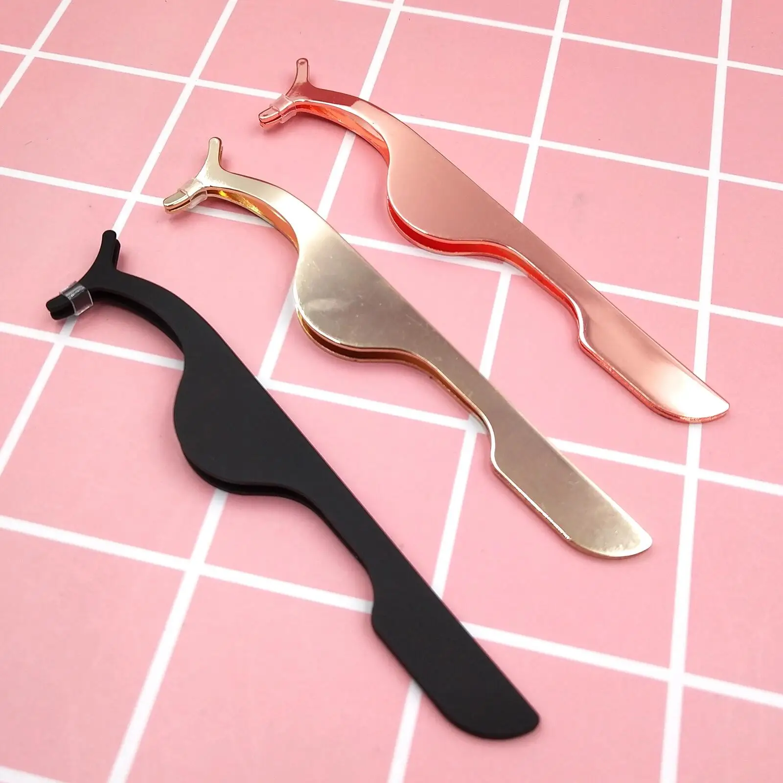 Lashes Tweezers Private Label Tweezers Eyelash Applicator With Pink