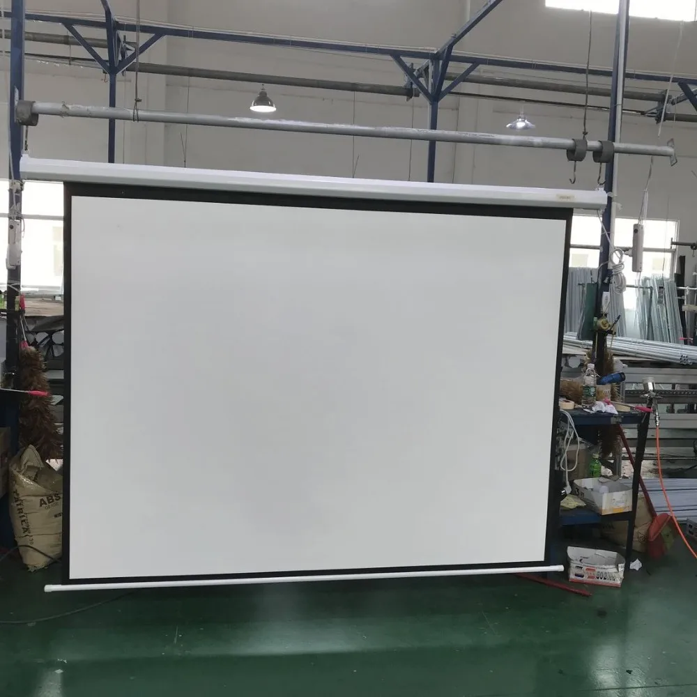 
300 inch octagonal casing electric projection screen motorized projector screen round projection screen 