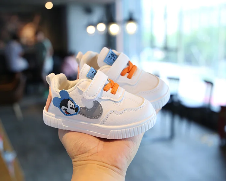 

Disne Fashion Micky First Walkers Spring/Autumn Cool Cute Sneakers Infant Tennis Lovely Hook&Loop Baby Girls Boys Shoes