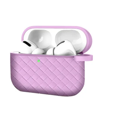 

2021 Amazon Hot Sale Silicone Case For Airpods Wireless Earphones Protective Anti-shock Woven Pattern Case For Apple Airpods Pro, Customized