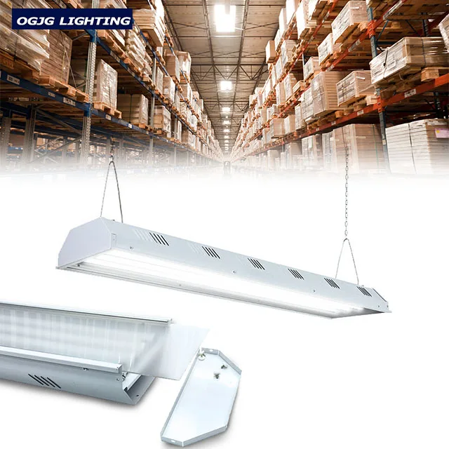 reliable quality ETL DLC Premium commercial fixture t5 t8 tube lighting warehouse pendant led linear highbay light