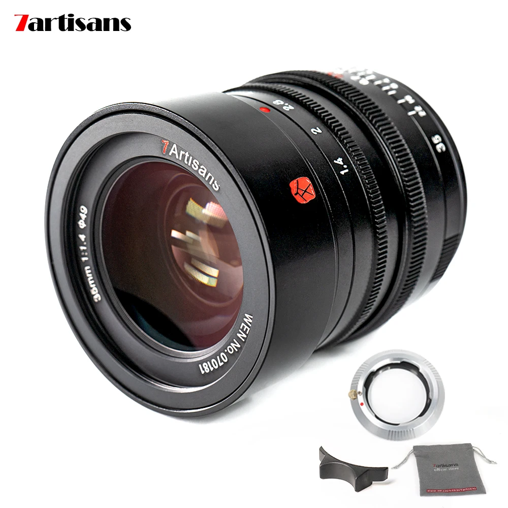 

7artisans 35mm F1.4 Full Frame Leica M-Mount Lens for Leica SL TL CL Series camera and Sony FE mount Mirrorless Cameras