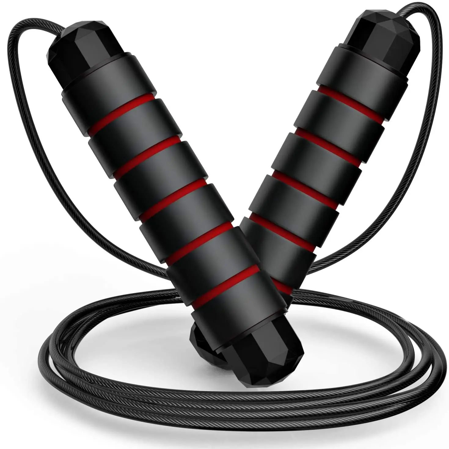 

Custom Rapid Adjustable Steel Speed Jumping Rope with Ball Bearing weighted jump rope