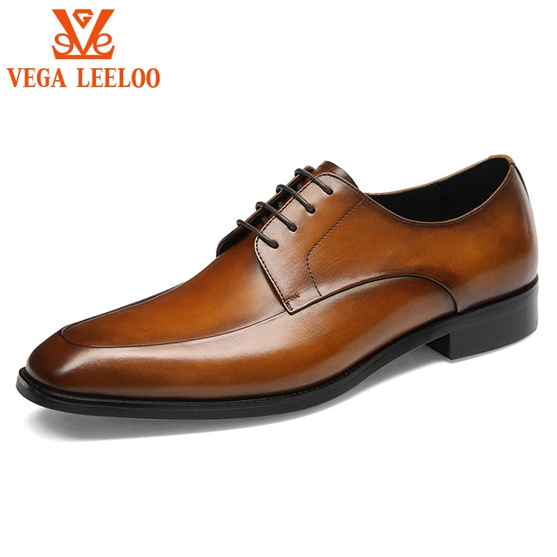 

Hot Sale First Leather Upper Material Men Gender Derby Dress Shoes, Business Formal Shoes Plus Size, Black & brown& coffee