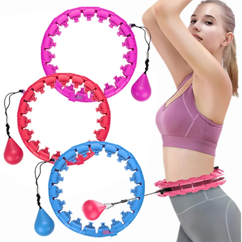 

2021 Agreat Smart Hula Ring Hoop with Weight Ball for Kids New Mobile Gym Fitness Weighted Smart Hula Ring Hoop Fitness, Customizable