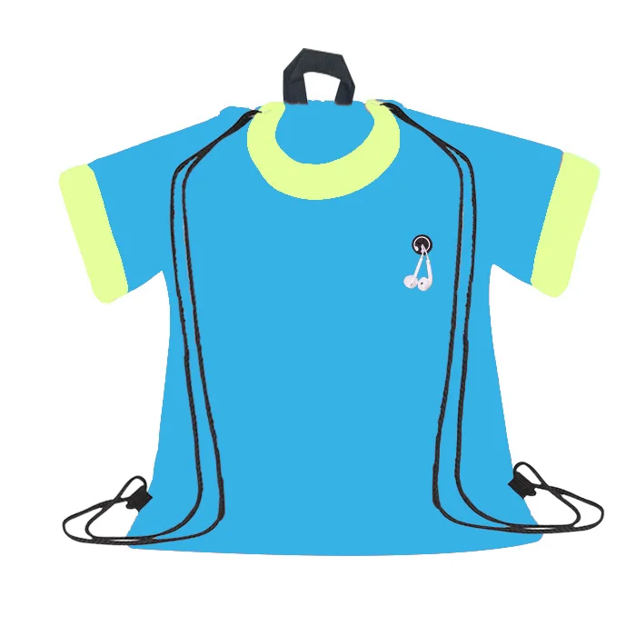 

T-Shirt Shape Polyester Cinch Bag Drawstring Backpack For Teens, Custom