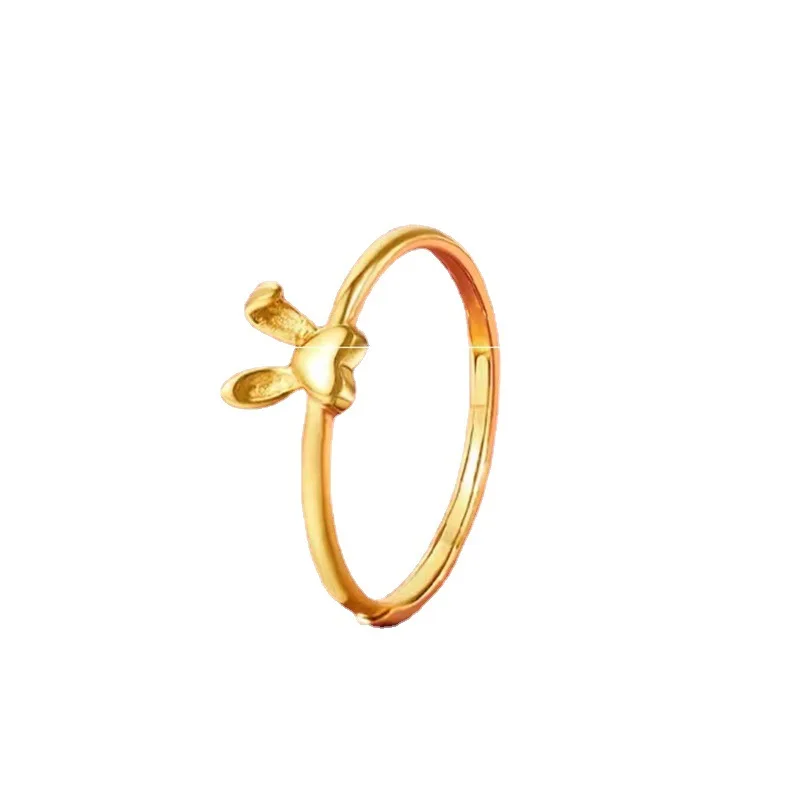 

Zhou Jia's Same Mid-Autumn Festival Energy Rabbit Ring Alluvial Gold Opening Adjustable Ring Jewelry