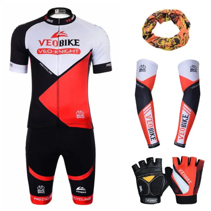 

VEOBIKE Pro Men Cycling Jersey Set Breathable MTB Clothes Quick Dry Bicycle Summer Sportswear Bike Jerseys Ropa Ciclismo