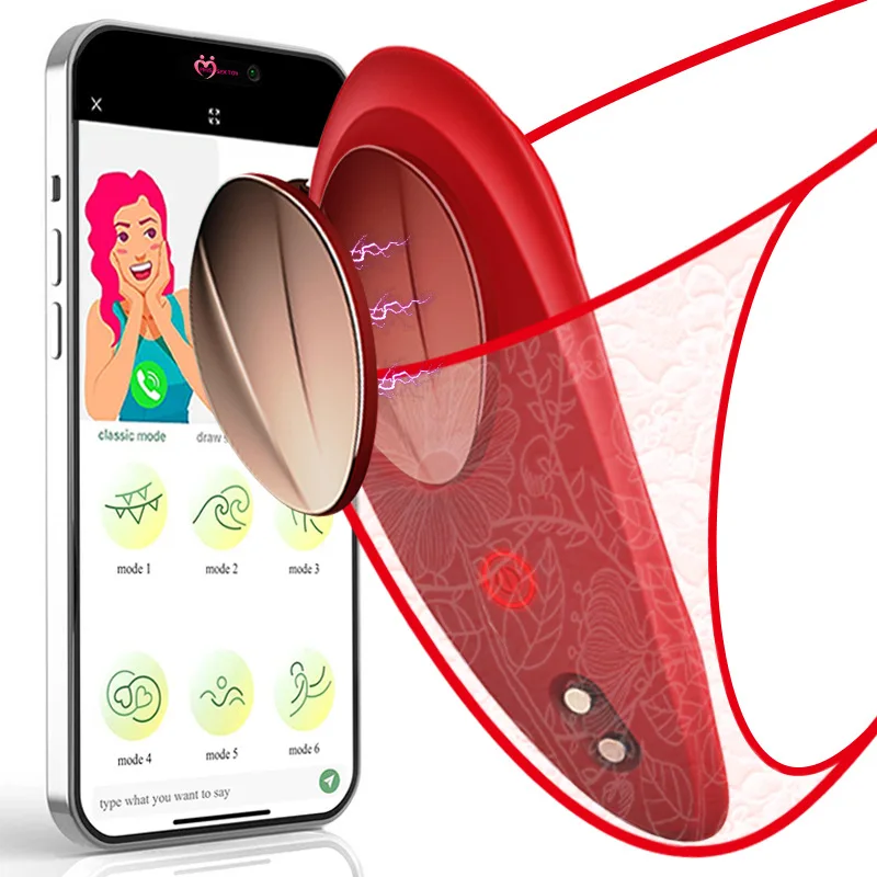 High Quality Body Safe Silicone 10 Frequency Vibration Smart Magnetic Clip App Control Panty Wearable Vibrator