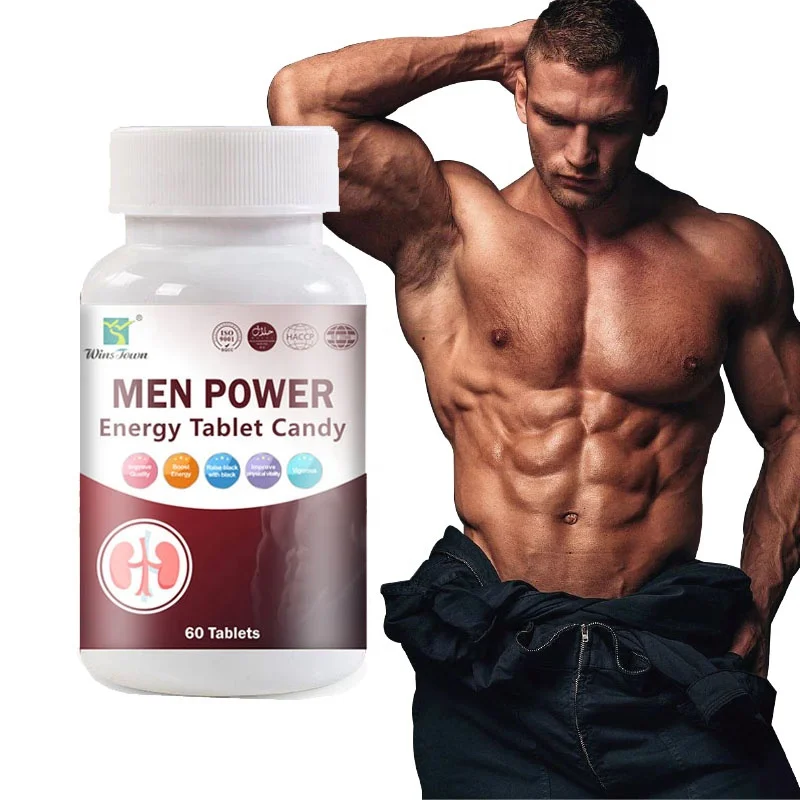 

Natural Men Power Tablets Energy Candy Capsules Peruvian Black Maca Dietary Supplement booster Herbal Pills for man