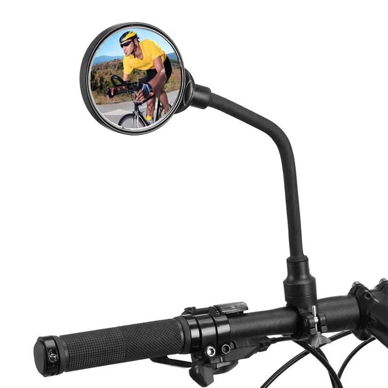 

Bike Mirror Bike Rearview Mirror Motorcycle Electric Vehicle Hose Adjusting Large Screen Bicycle Rearview Mirror Parts for Bike, Black