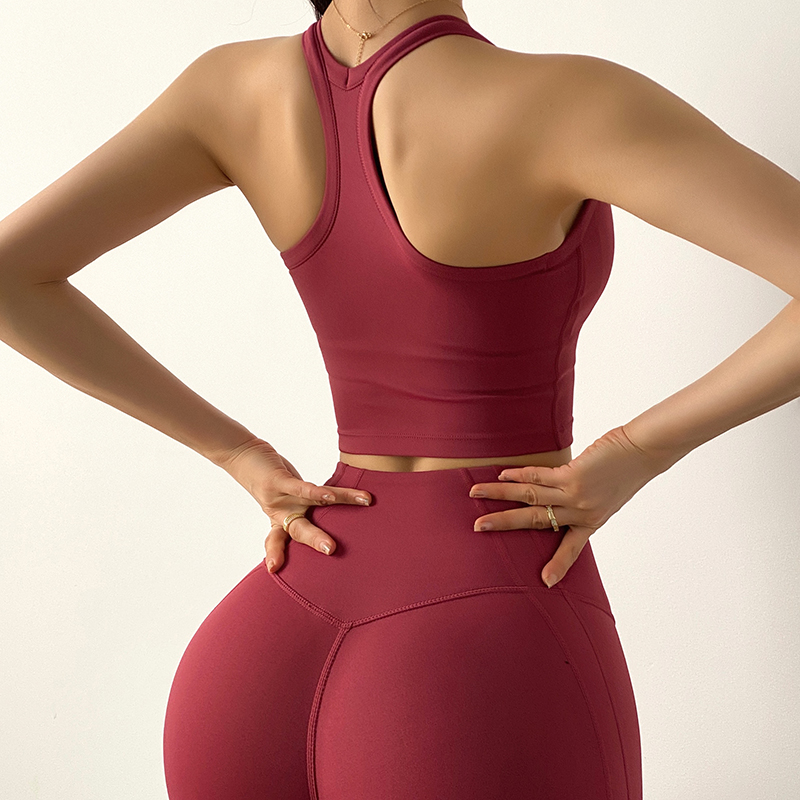 

Women's Two Piece Full Length Comfort Quick Dry Exercise Bra and Leggings Set