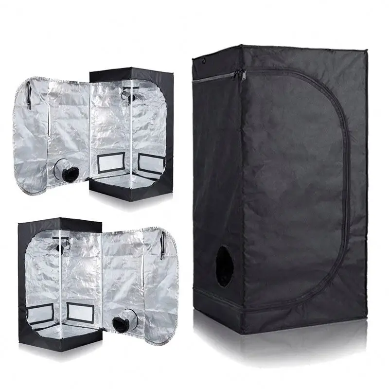 
Greenhouse Manufacturer Highly Reflective Fabric 600D Durable Mylar Plant 150*150*200cm Grow Tent 