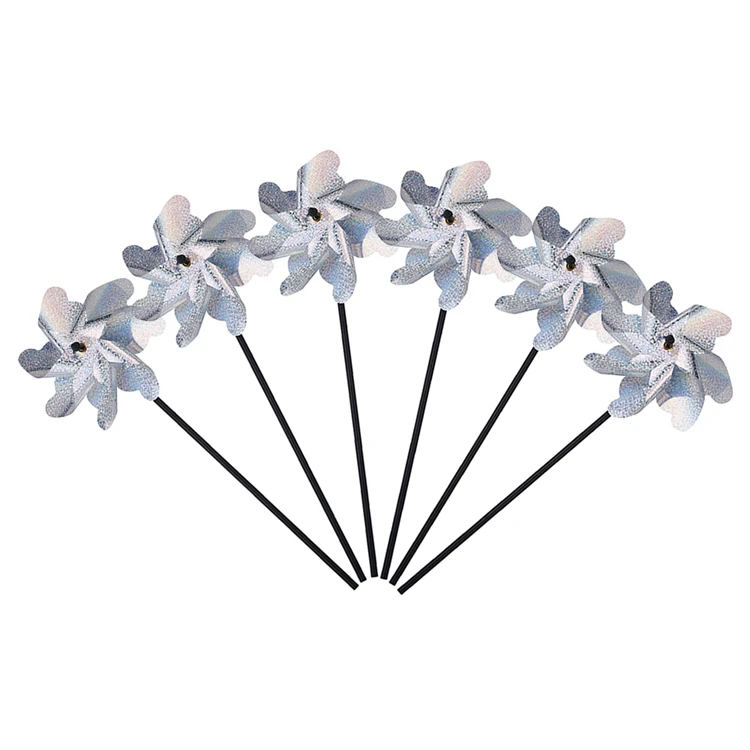 

Laser reflective pinwheel whirl bird scare pinwheels repellent birds away, Sliver