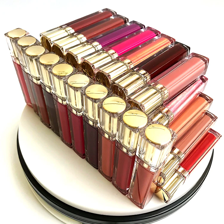 

High pigment Cruelty free lip tint long lasting no label vegan lipgloss tube manufacturer moisture lip gloss