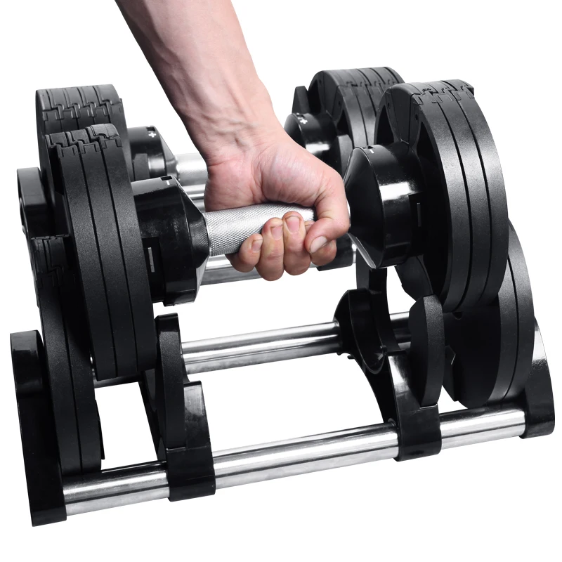 

New design triceps biceps gym machine adjustable dumbbell, Black