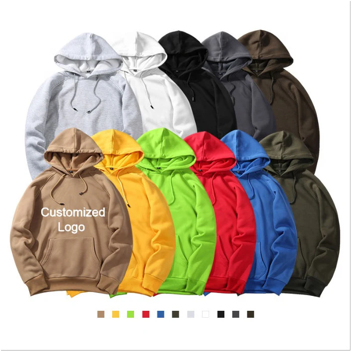 

50% Cotton 50% polyester Pullover Warm Wholesale Unisex Oversized Blank Hoodies, Customized color