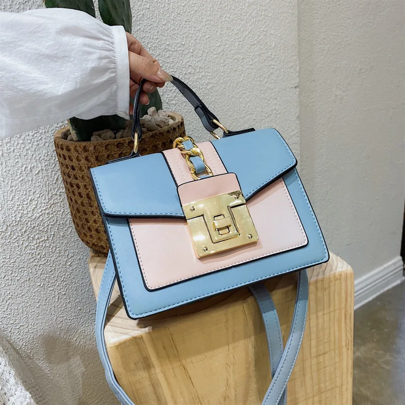 

2021 Fashion Classic Designer Chain Women Hand Bag Famous Brand Rivet Leather Purse Square Women Handbags Ladies Wholesalers, Natural color