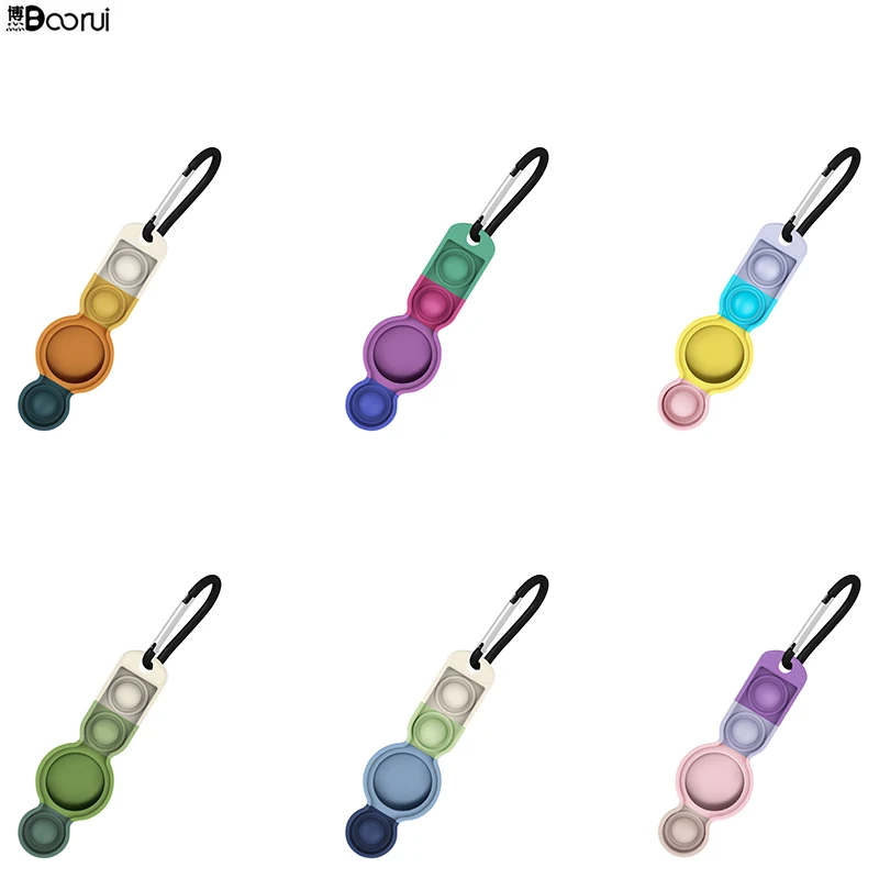

BOORUI fashion colorful silicone tracker protective sleeve for airtag case hook soft case for airtag case, 6 colors