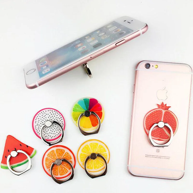 

Fruit ring buckle phone stent creative flat support corporate activities gifts OEM custom lazy Bracket free shipping