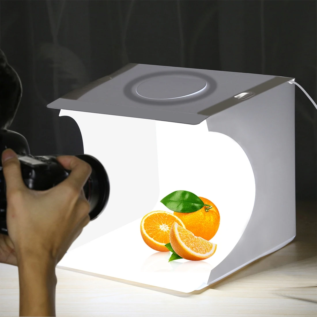 

Ready to Ship PULUZ Mini Portable 23cm Folding LED lightbox Table Top Softbox Photography Photo Studio box