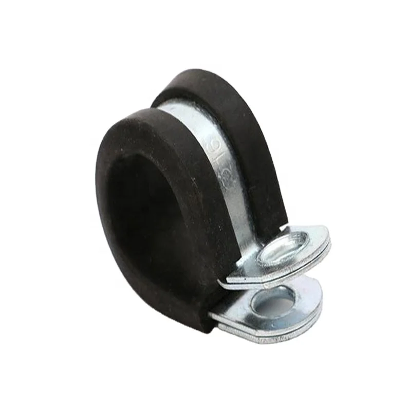 Plastic Pipe Clamps Rubber Coated Hose Clamps P Clips With Pvc Coating